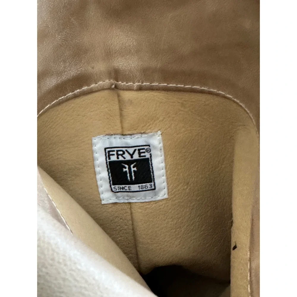 Western Frye Shirley Over The Knee Leather Boots 8.5 Tan Block Heel Tall Boho